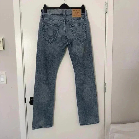True Religion Ricky Relaxed Straight Denim Jeans Medium Light  Wash Men's 29 - Picture 9 of 15
